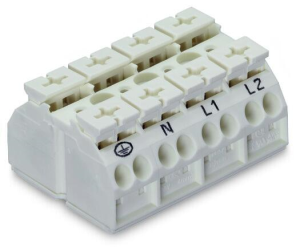 Клеммная колодка WAGO 862-1634/999-950, 4 pin, 0.5мм²-4.0мм², 440В, 28А, CS: 12мм, (1 шт)