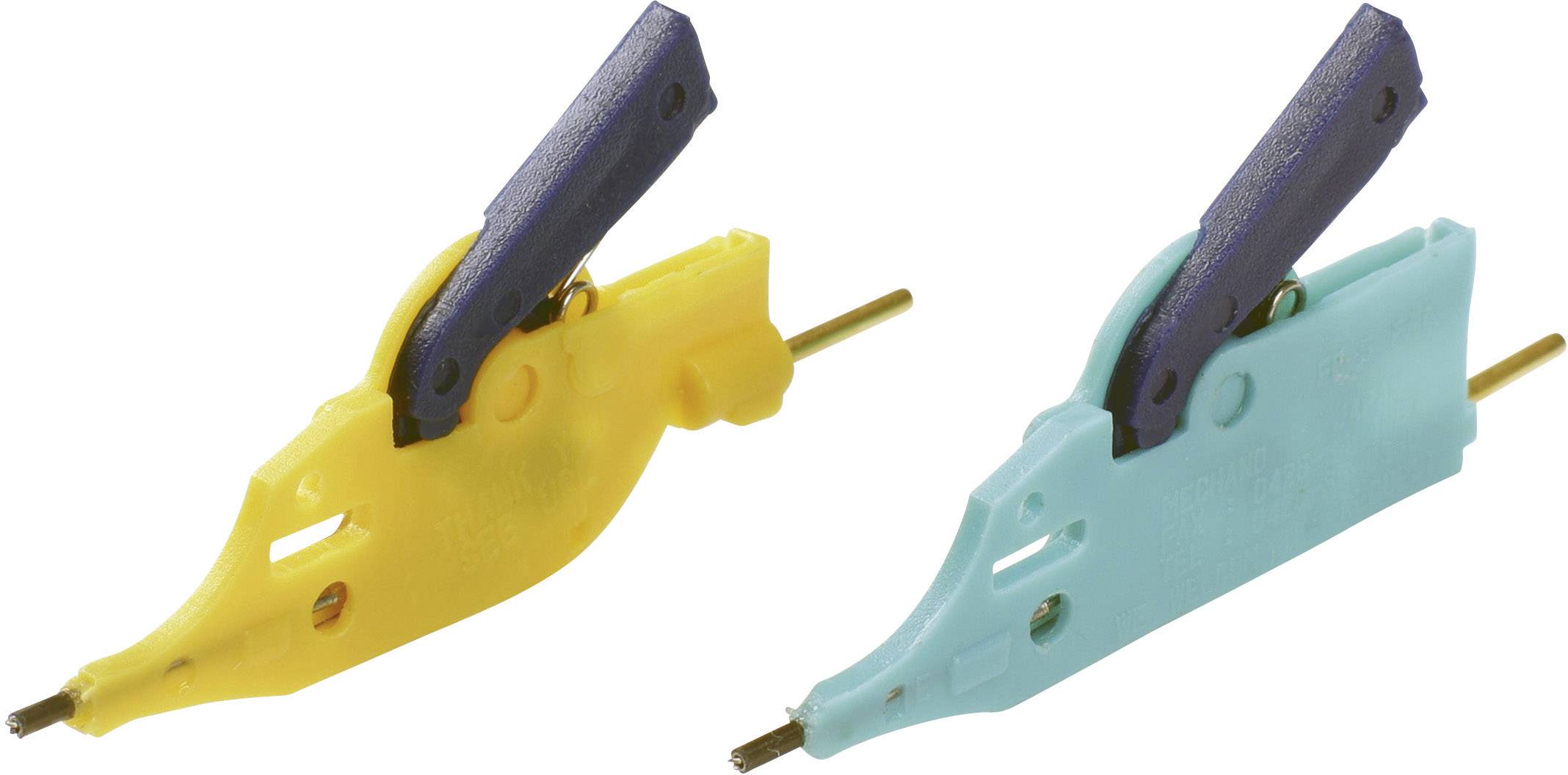 Зажим типа "крючок" SKS Hirschmann KLEPS FP 2B, 0.64 мм, CAT I, зеленый, желтый : 2 шт.