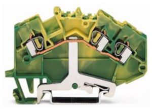 Клемма защитного заземления WAGO 780-637, 1 pin, 0.08мм²-2.5мм², 24А, (1 шт)