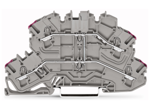 Двухуровневый клеммный блок WAGO 2002-2608, 2 pin, 0.25мм²-4.0мм², 500В, 24А, (1 шт)