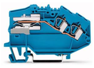 Клеммная колодка с n, образным разъединителем WAGO 781-643, 1 pin, 0.08мм²-4.0мм², 400В, 32А, (1 шт)