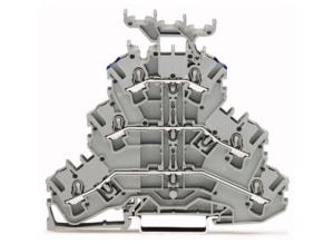 Трехуровневая клеммная колодка WAGO 2002-3233, 3 pin, 0.75мм²-4.0мм², 500В, 24А, (1 шт)