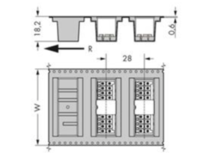 Контактный разъем WAGO 713-1411/105-000/997-407, 22 pin, 160В, 10А, CS: 3.5мм, (1 шт)