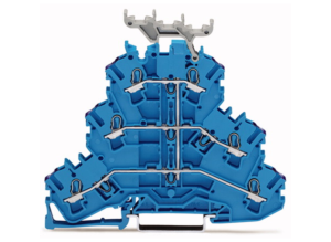 Трехуровневая клеммная колодка WAGO 2002-3239, 3 pin, 0.75мм²-4.0мм², 500В, 24А, (1 шт)