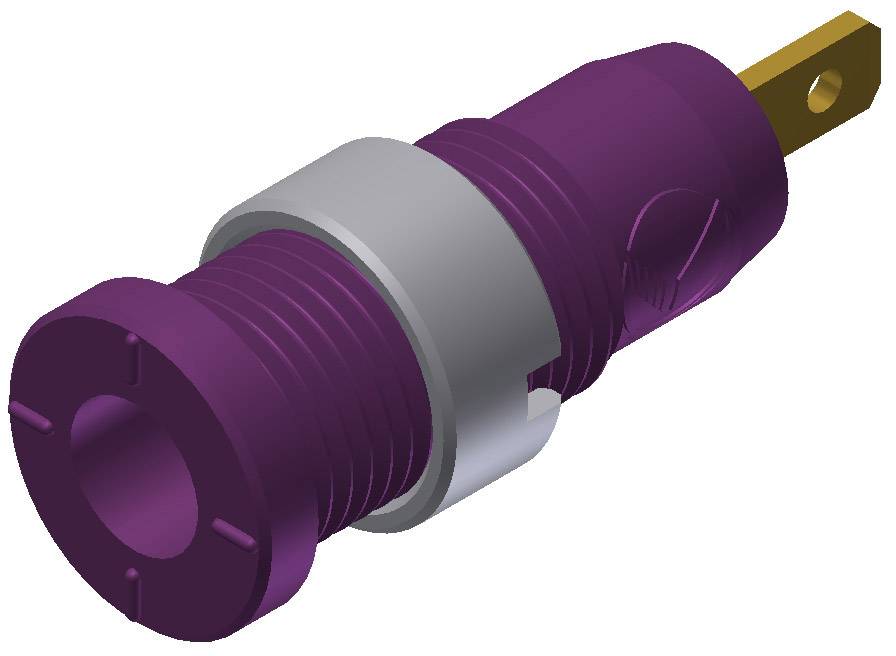 975455709, SKS-HIRSCHMANN MSEB 2610 F 2,8 Au - Лабораторное гнездо, Ø-контакта: 2 мм, фиолетовый 1шт