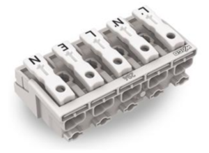 Клемма подключения к сети WAGO 294-5095/5027-000, 5 pin, 0.5мм²-2.5мм², 24А, (1 шт)