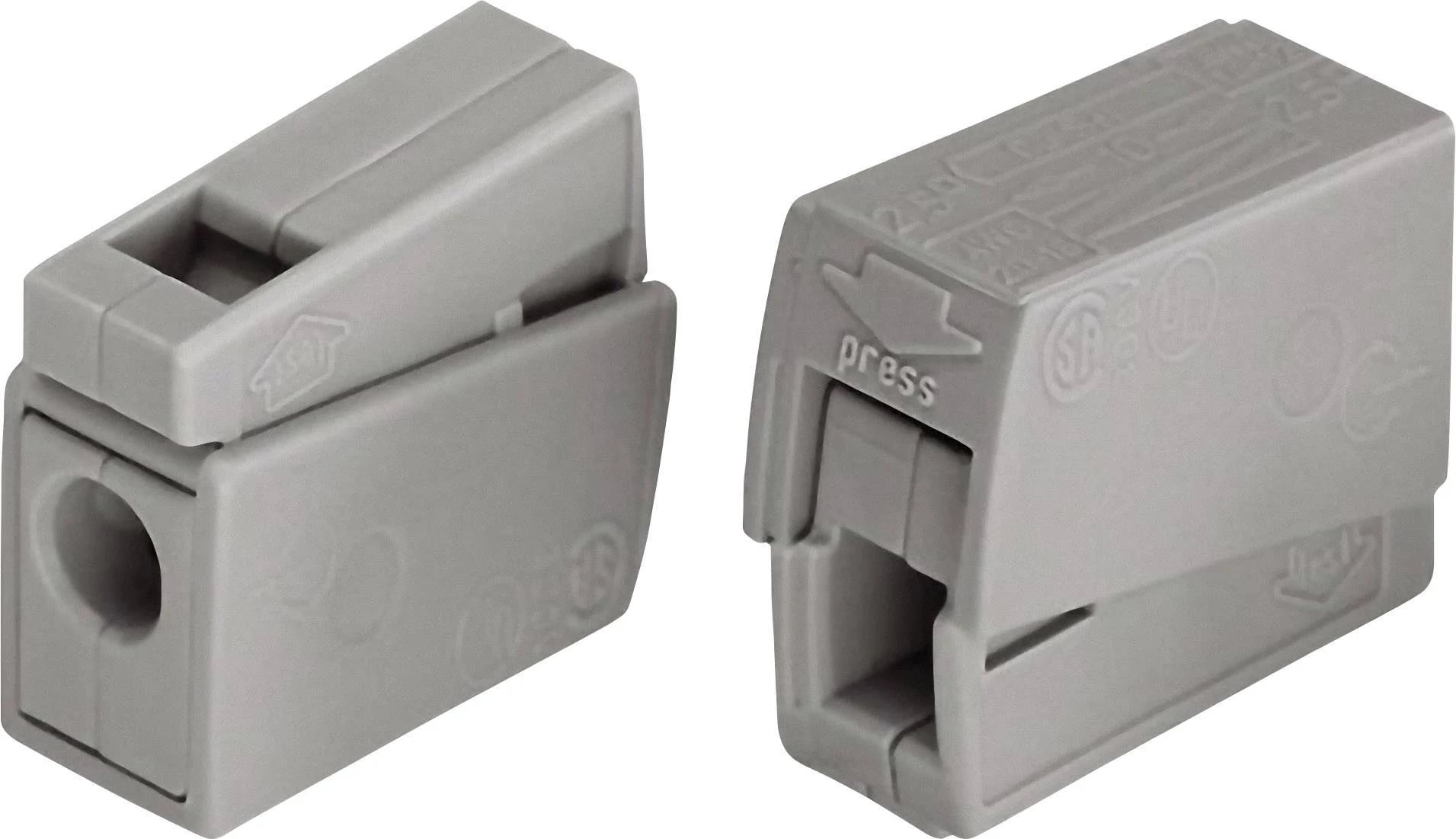 Клемма для осветительного оборудования WAGO 224-101, 2 pin, 0.5мм² - 2.5мм², 400В, 24А, (1 шт)