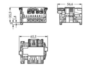 Штекер WAGO 770-6224, 4 pin, 400В, 25А, (1 шт)