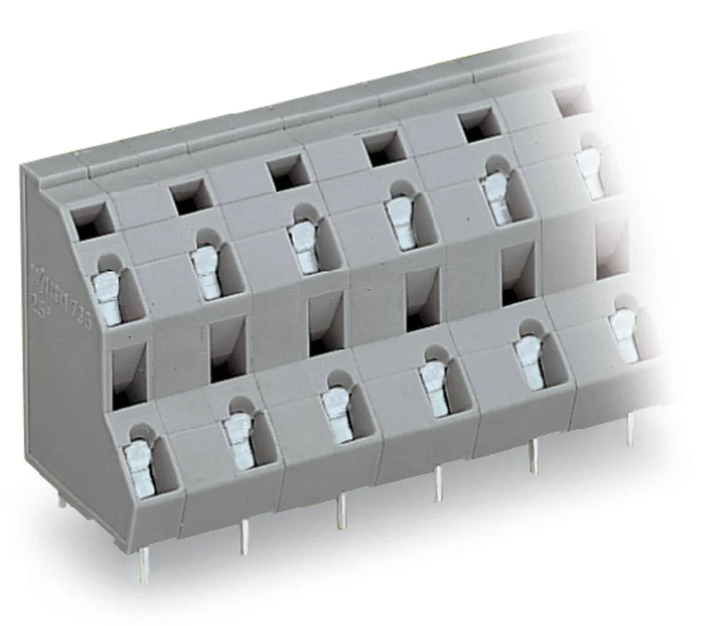 Двухуровневая клемма WAGO 736-704, 8 pin, 0.08мм² - 2.50мм², 1000В, CS: 10мм, (49 шт)