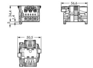 Штекер WAGO 770-6223, 3 pin, 250В, 25А, (1 шт)