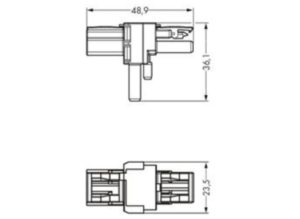 T-распределитель WAGO 770-1606, 2 pin, 250В, 25А, (1 шт)