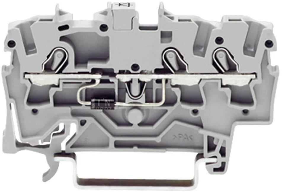 Диодная клемма WAGO 2001-1311/1000-411, 3 pin, 0.25мм² - 2.50мм², 250В, 500мА, конф: L, (1 шт)