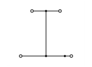 Двухуровневый клеммный блок WAGO 279-509, 1 pin, 0.08мм²-1.5мм², 500В, 18А, (1 шт)