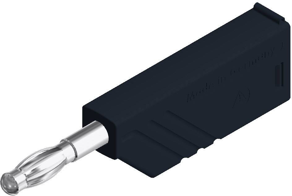 934100100, SKS-HIRSCHMANN LAS N WS - Штекер с ламелями, Ø-контакта: 4 мм, черный : 1 шт.