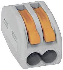 Клеммник WAGO 222-412-1, 2 pin, 0.08мм² - 4мм², 400В, 32А, (1 шт)