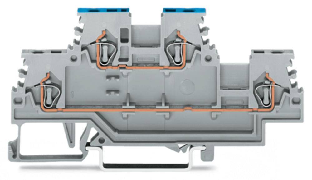Двухуровневая клемма WAGO 279-513, 4 pin, 0.08мм² - 1.50мм², 500В, 18А, конф: L;N, (50 шт)