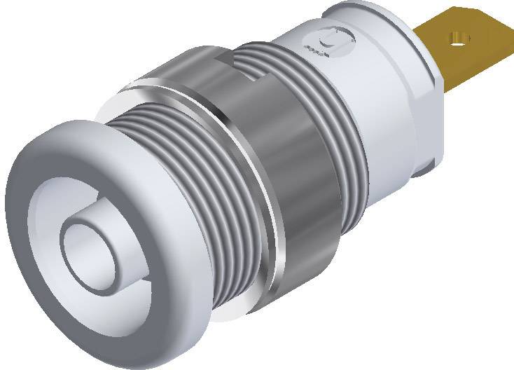 972355107, SKS-HIRSCHMANN SEB 2610 F4,8 - Лабораторное гнездо, Ø-контакта: 4 мм, белый : 1 шт.