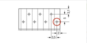 Клемма печатной платы WAGO 805-306/200-604, 6 pin, 0.2мм²-1.5мм², 320В, 17.5А, CS: 3.5мм, (1 шт)