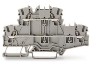 Двухуровневая клемма WAGO 2002-2703, 2 pin, 0.25мм²-4.0мм², 800В, 28А, (1 шт)