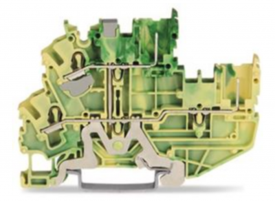 Двухуровневая клемма WAGO 2022-2207/999-953, 2 pin, 0.75мм²-4.0мм², 600В, 20А, (1 шт)