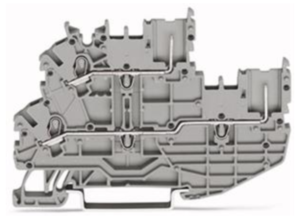 Двухуровневый клеммный блок WAGO 2020-2202, 2 pin, 0.14мм²-1.5мм², 500В, 13.5А, (1 шт)