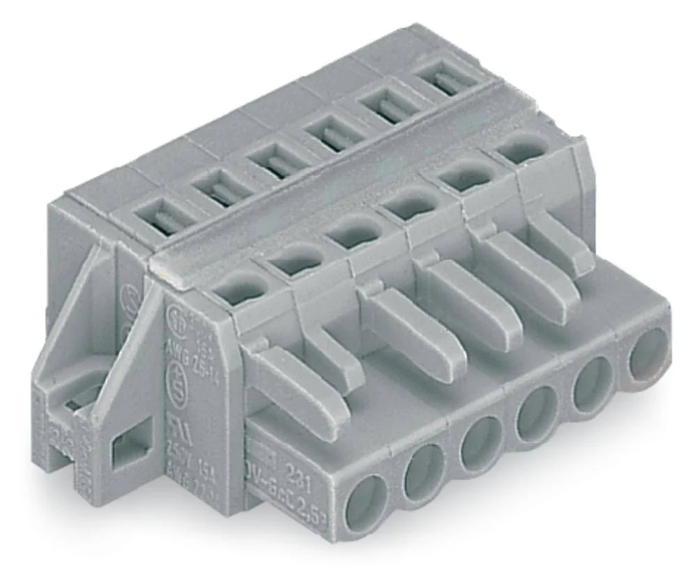 Розетка для подключения кабеля WAGO 231-108/027-000, 8 pin, 0.08мм² - 2.5мм², 320В, 15А, CS: 5мм, (50 шт)