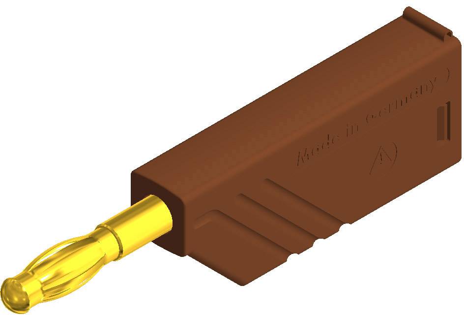 934100705, SKS-HIRSCHMANN LAS N WS Au - Штекер с ламелями, Ø-контакта: 4 мм, коричневый : 1 шт.