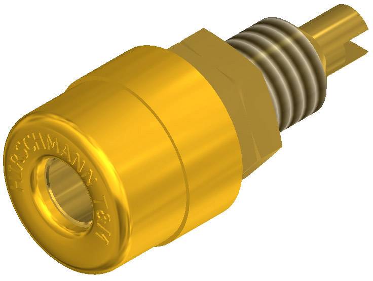 930176703, SKS-HIRSCHMANN BIL 20 Au - Лабораторное гнездо, Ø-контакта: 4 мм, желтый : 1 шт.