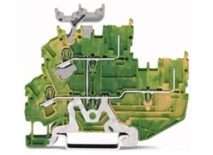 Двухуровневая клемма WAGO 2022-2237, 2 pin, 0.75мм²-4.0мм², 24В, 28А, (1 шт)