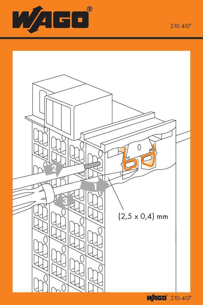 Наклейка с инструкцией WAGO 210-407, (100 шт)