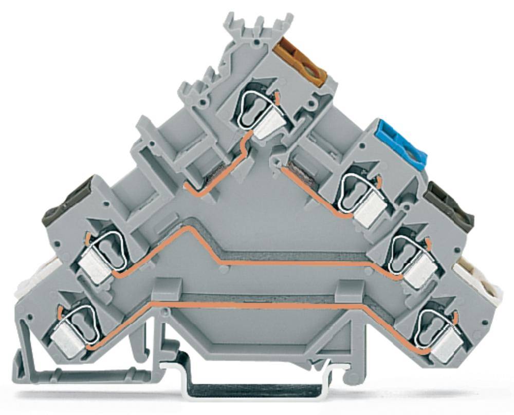 Клемма бесконтактного переключателя WAGO 280-580, 6 pin, 0.08мм² - 2.50мм², 400В, 20А, конф: L, (50 шт)