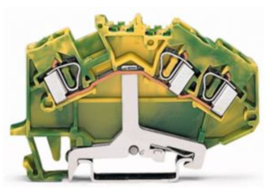 Клеммная колодка заземления WAGO 781-637/999-950, 1 pin, 0.08мм²-4.0мм², 32А, (1 шт)