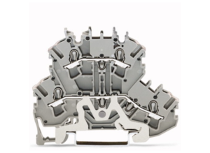 Двухуровневый клеммный блок WAGO 2002-2228, 2 pin, 0.25мм²-4.0мм², 500В, 24А, (1 шт)