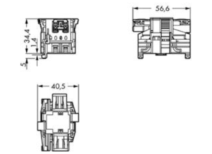 Штекер WAGO 770-7502, 2 pin, 250В, 25А, (1 шт)