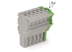 Внутренний разъём WAGO 2022-106/000-036, 6 pin, 0.75мм²-4.0мм², 690В, 24А, CS: 5.2мм, (1 шт)