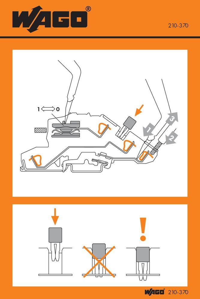 Наклейка с инструкцией WAGO 210-370, (100 шт)