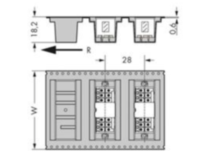Контактный разъем WAGO 713-1404/117-000/997-406, 8 pin, 160В, 10А, CS: 3.5мм, (1 шт)