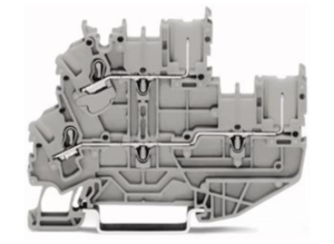 Двухуровневая клемма WAGO 2022-2201, 2 pin, 0.25мм²-4.0мм², 690В, 24А, (1 шт)