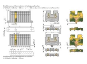 Клеммная колодка WAGO 869-206, 6 pin, 0.08мм²-2.5мм², 500В, 24А, CS: 5мм, (1 шт)