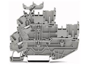 Двухуровневая клемма WAGO 2022-2203, 2 pin, 0.25мм²-4.0мм², 690В, 24А, (1 шт)