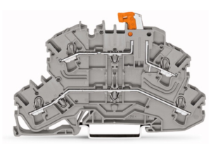 Двухуровневая клемма с размыкателем WAGO 2002-2671, 3 pin, 0.25мм²-4.0мм², 400В, 16А, (1 шт)