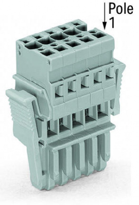 Гнездовой разъем WAGO 769-109/021-000, 9 pin, 500В, 32А, CS: 5мм, (1 шт)