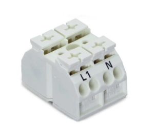 Клеммная колодка WAGO 862-1652/999-950, 2 pin, 0.5мм²-4.0мм², 440В, 28А, CS: 12мм, (1 шт)