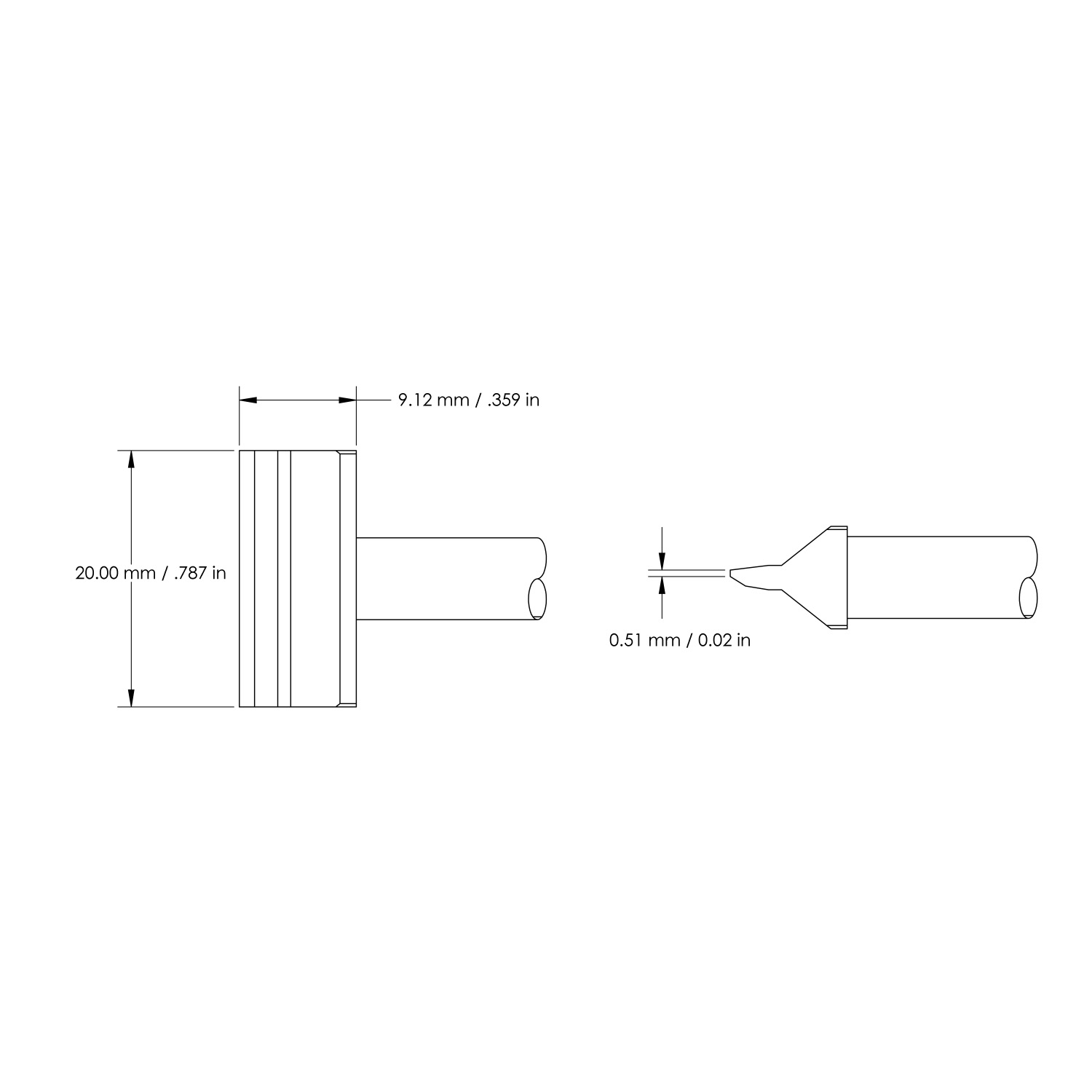 Картридж-наконечник Metcal HCV-8BL0020S 