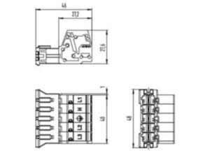Штекер WAGO 831-3205/1020-050, 5 pin, 0.5мм²-6.0мм², 400В, 35А, (1 шт)