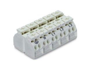 Клеммная колодка WAGO 862-1625/999-950, 5 pin, 0.5мм²-4.0мм², 440В, 28А, CS: 12мм, (1 шт)