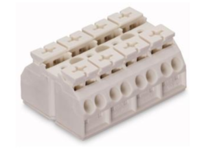 Клеммная колодка для монтажа на шасси WAGO 862-634, 4 pin, 0.5мм²-4.0мм², 500В, 32А, CS: 12мм, (1 шт)