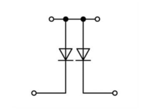 Диодная клемма WAGO 870-541/281-490, 1 pin, 0.08мм²-2.5мм², 250В, 0.5А, (1 шт)