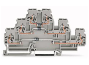 Трехуровневая диодная клемма WAGO 870-596/281-673, 2 pin, 0.08мм²-2.5мм², 250В, 0.5А, (1 шт)