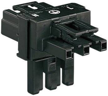 Сетевой распределитель T WAGO 770-606, 2 pin, 250В, вилка, 2 x розетка, (1 шт)